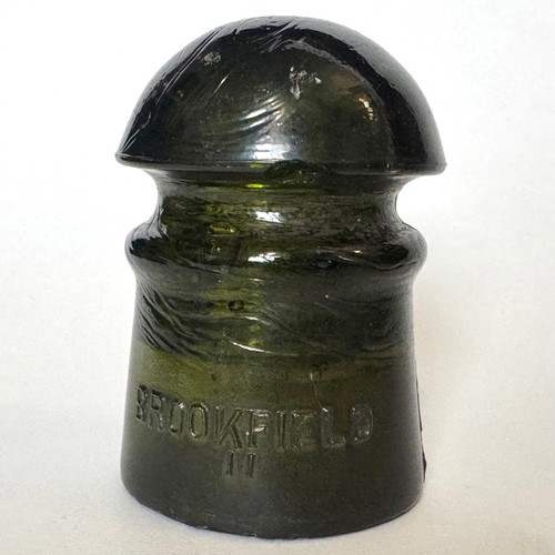 Dark Olive Green Brookfield CD 101 mold number 11 pony style glass insulator