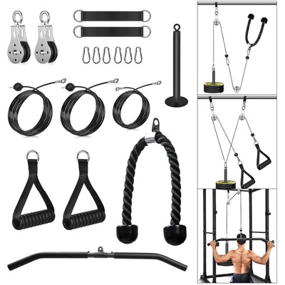 Kabelzug Fitness Kabel Latzug Fitness Bizeps Rücken Trainingsgerät Kabelzug P...