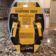 Vintage GPX Rugged Sports Headphone AM/FM Jogger Radio Retro AHP3610RSYEL NEW