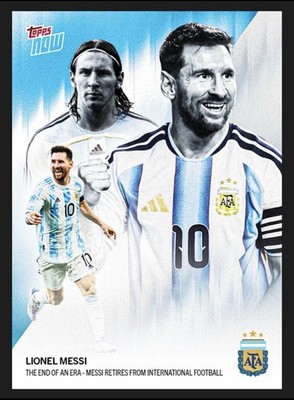 Lionel Messi 2026 Topps NOW Argentina Card #1 - Messi Retires PRESALE QTY