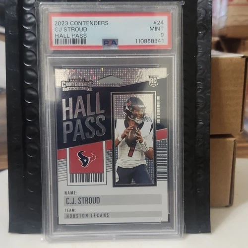 Panini 2023 Contenders Hall Pass C.J. Stroud #24 PSA 9 Texans Rookie NFL