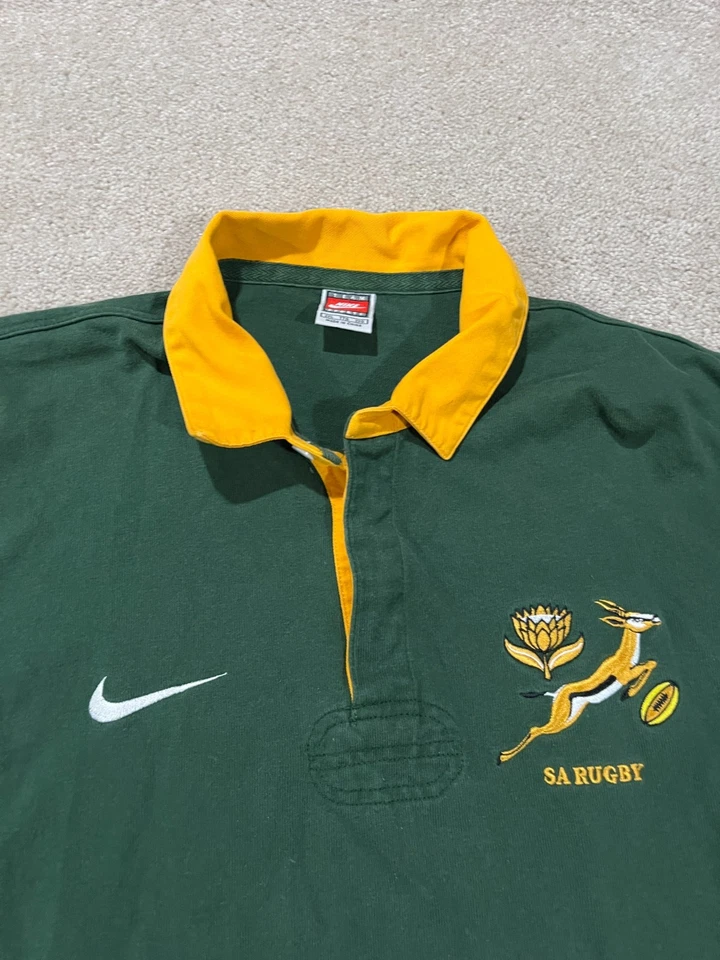 Vintage Nike Rugby Jersey Mens 2xl Xxl Green Springboks SA South Africa Y2k - Image 2 of 4
