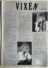 VIXEN Helloween 1989 Japan Magazine Clipping IR 3M 3PAGE D