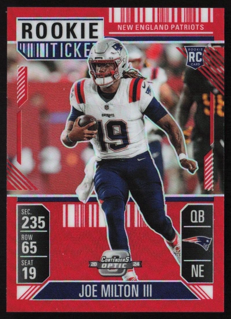 2024 Panini Contenders Optic Red Prizm 179/199 Joe Milton Rookie #78 GS1