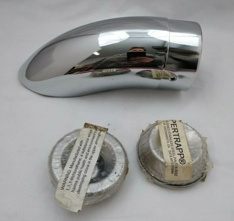 NEW SUPERTRAPP 1802-0014 INTERNAL DISC SERIES END CAP SLASH CUT TURN DOWN CHROME - Image 2 of 4