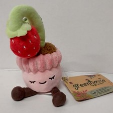 NWT Greenhouse by Russ Plush Strawberry Plant 6 INCHES-Potted Plant  Kaitlyn  