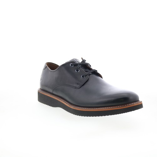 Dunham Clyde Plain Toe CH9100 Mens Black Oxfords & Lace Ups Plain Toe Shoes 11