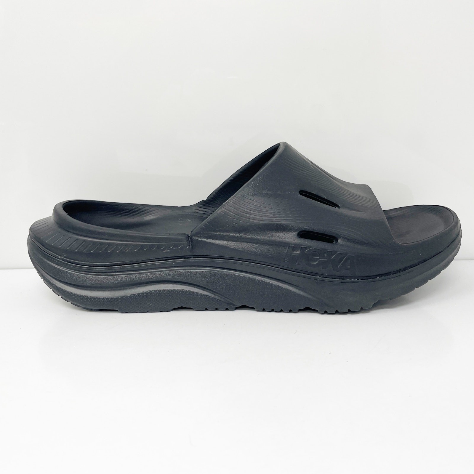 Hoka One One Unisex Ora Recovery 3 Black Open Toe Slide Sandal Size M 9 W 11 thumbnail 9