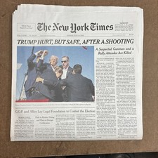 NEW YORK TIMES - DONALD TRUMP SHOT HURT - JUL...