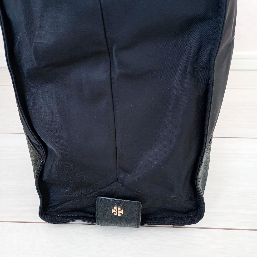 Tory Burch Ella Tote Bag Nylon Leather Black Women's From Japan thumbnail 14