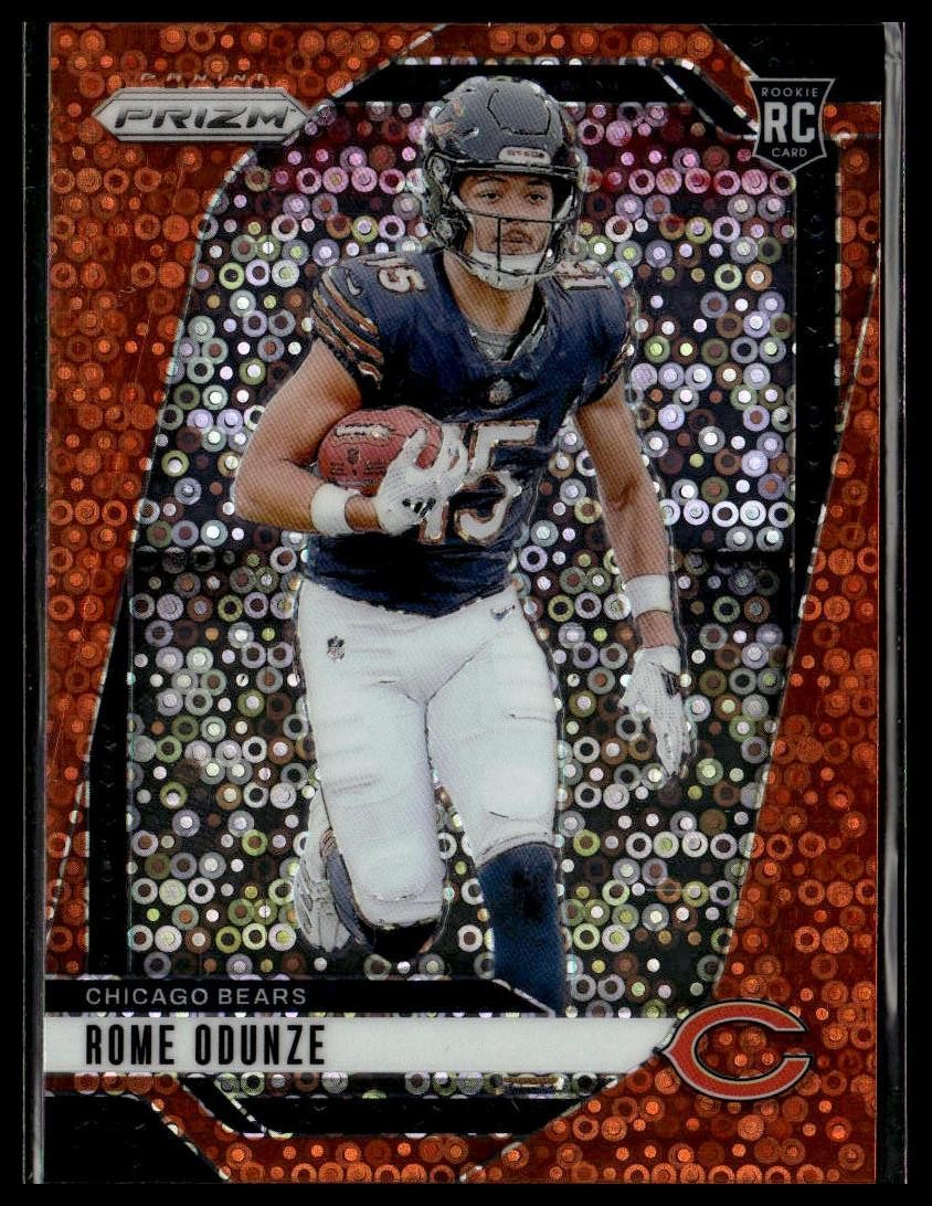 2024 Panini Prizm - Orange Disco Prizm #385 Rome Odunze