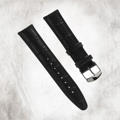 Festina Herren Uhrenarmband 21mm Leder-Band schwarz für Festina UFA16872/S