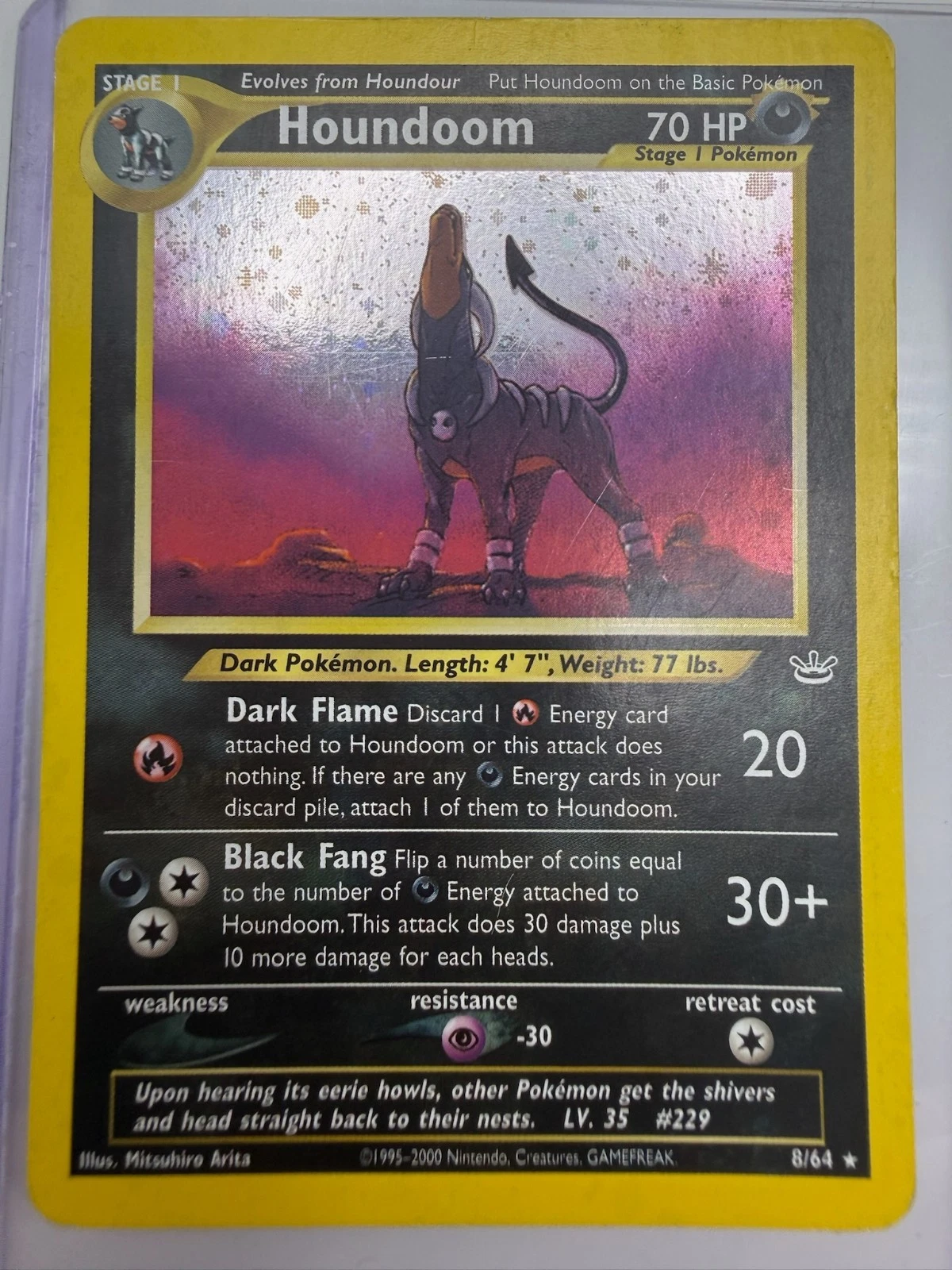 Houndoom Neo Revelation Holo 8/64 WotC Pokemon Card (MP)
