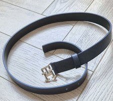 Tommy Hilfiger Leather Navy Monogram Belt. New without Tags. 💙