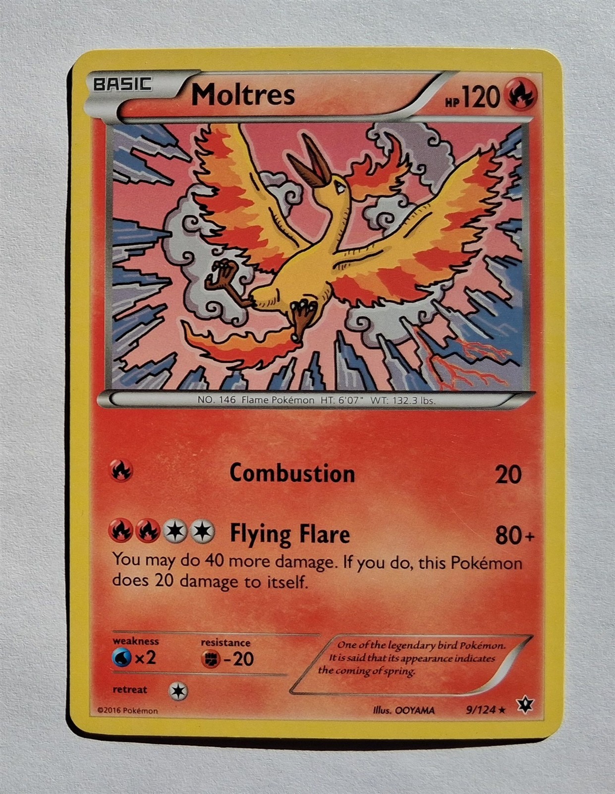 Pokemon - Moltres - Fates Collide 9/124 - Rare - NM