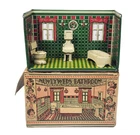 Scarce 1930's Marx Newlyweds Bathroom No 192 Miniature Tin Toy w Original Box