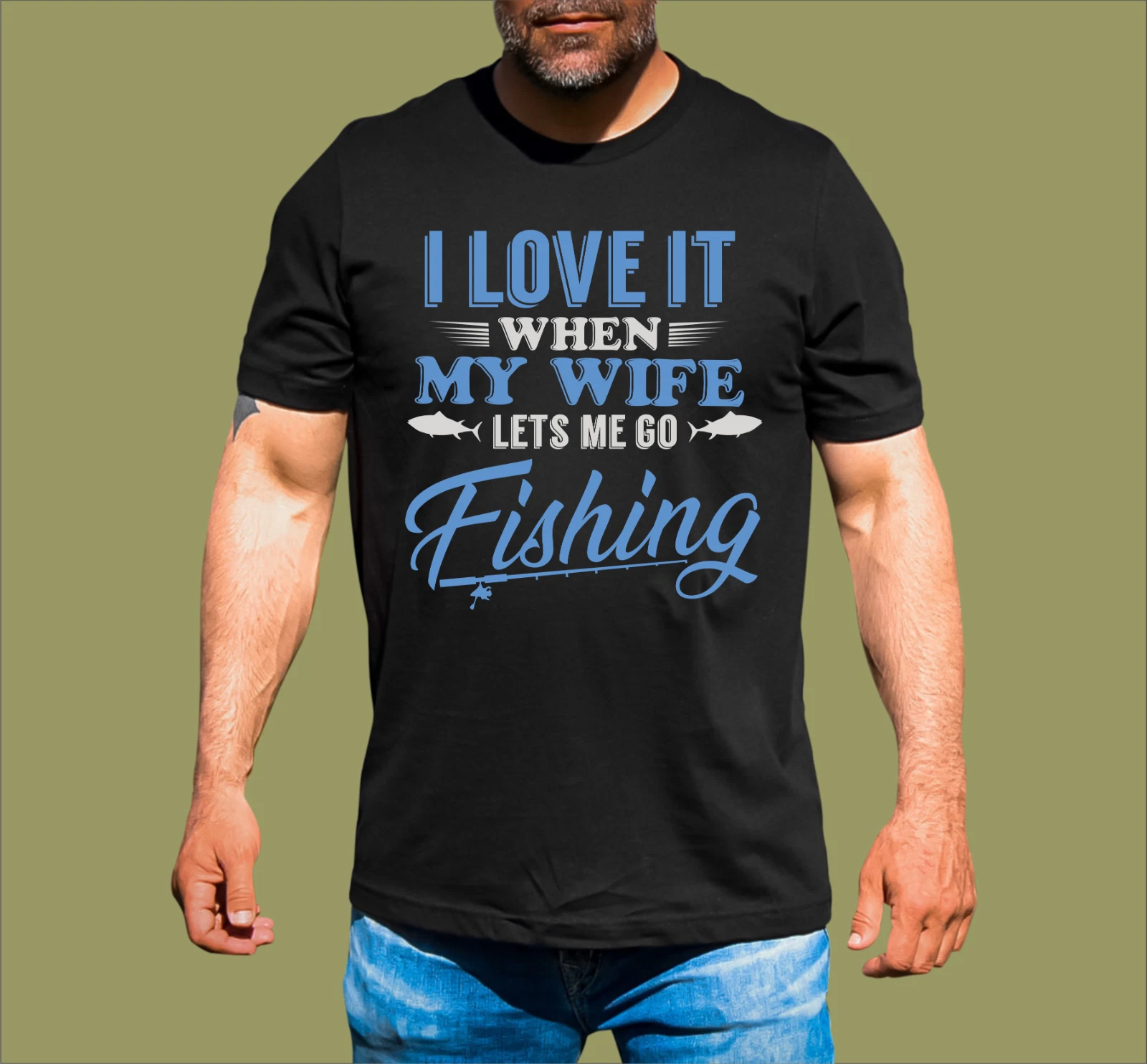 WIFE LETS ME GO FISHING T-SHIRT
Opens in a new window or tab