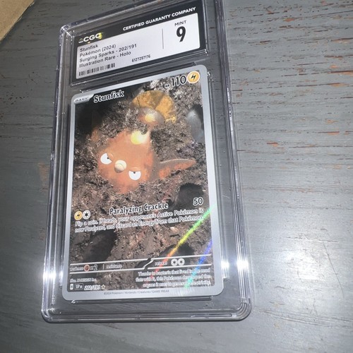 Stunfisk 202/191 Illustration Rare Surging Sparks English 2024 Pokemon PSA Holo