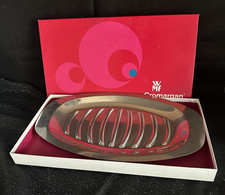 WMF ovale Platte mit Rillen  Spargel- Bratenplatte aus Cormagan Edelstahl 18/10