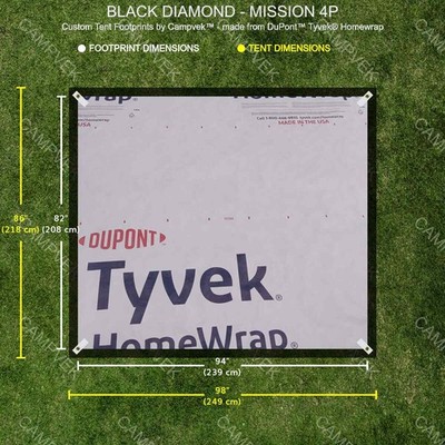 Tyvek Footprint for the BLACK DIAMOND MISSION 4P Tent