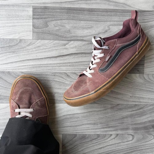 Vans Burgundy Suede Skate Shoes Size 11.5