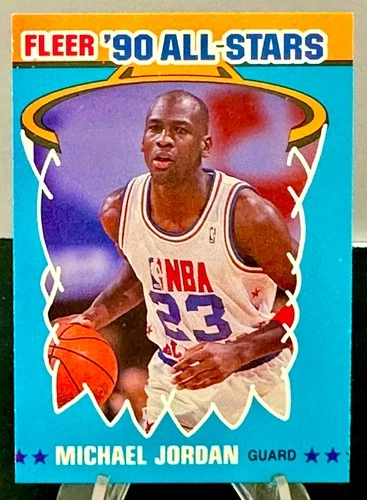 MICHAEL JORDAN (HOF) 1990 FLEER ALL STARS NM/MT INSERT CARD #5 LEGEND LOOK!