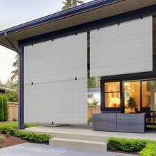 Outdoor Sunshade Roller Shades Roll up Shade Exterior Patio Curtain Blinds Gray