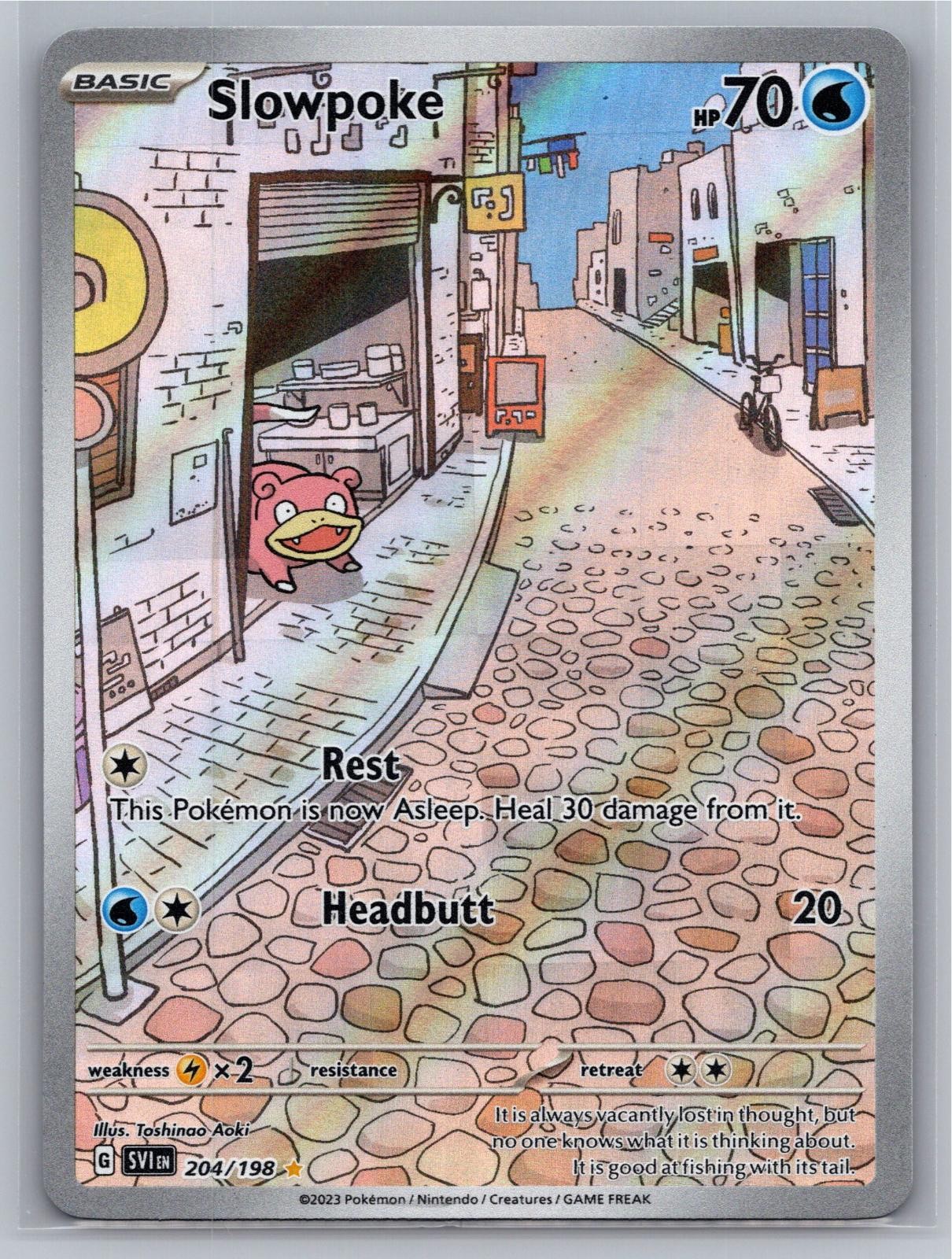Slowpoke 204/198 Illustration Rare Scarlet & Violet Pokemon Holo Near Mint