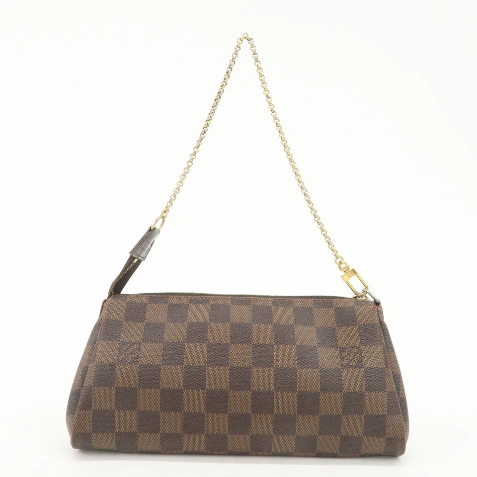 Louis Vuitton Damier Ebene Eva 2Way Hand Bag Shoulder Bag N55213 Auth Used F/S - Image 2 of 4