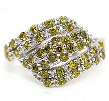 1CT Peridot 925 Solid Genuine Sterling Silver Ring Jewelry Sz 8