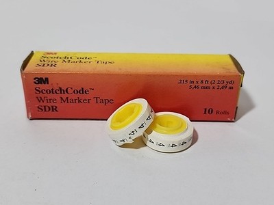 (Box Of 10 Rolls) 3M ScotchCode Wire Marker Tape #4