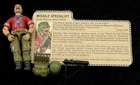 VINTAGE Gi Joe Bazooka Missile Specialist 1985 Hasbro ARAH Complete W/ File Card