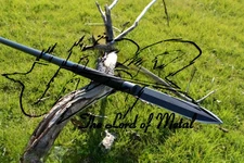 62" UBR CUSTOM HANDMADE HIGH CARBON STEEL BOAR HUNTING SPEAR WITH STEEL SHAFT