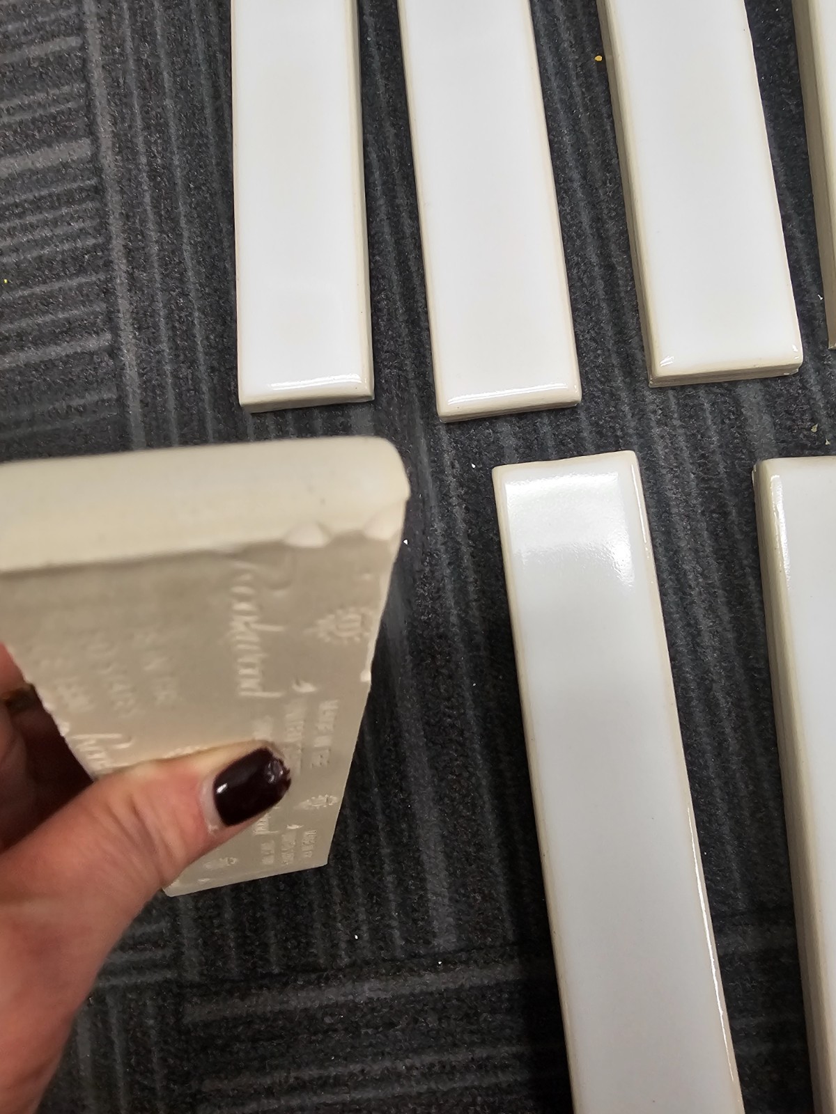 Rookwood off white tile lot 30 pieces 8 x 1 3/4 thumbnail 5