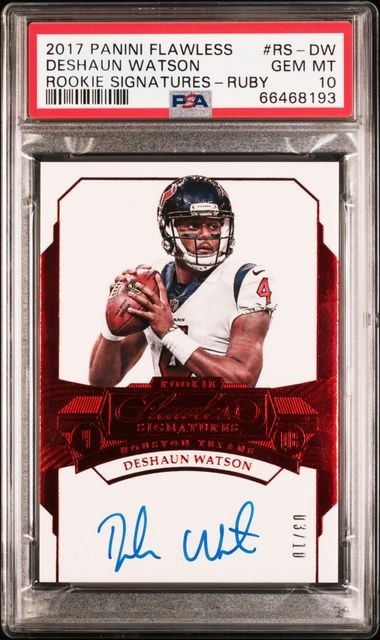 Deshaun Watson Panini Flawless Rookie Signatures #RSDW Ruby
