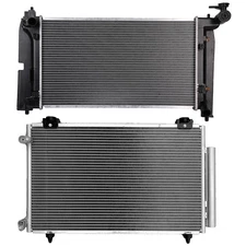 For 2005-2008 Toyota Corolla Matrix Aluminum Radiator & AC Condenser Cooling Kit