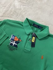 Polo Ralph Lauren Polo Shirt Mens XL Green PRL Yacht Club Nautical Flags