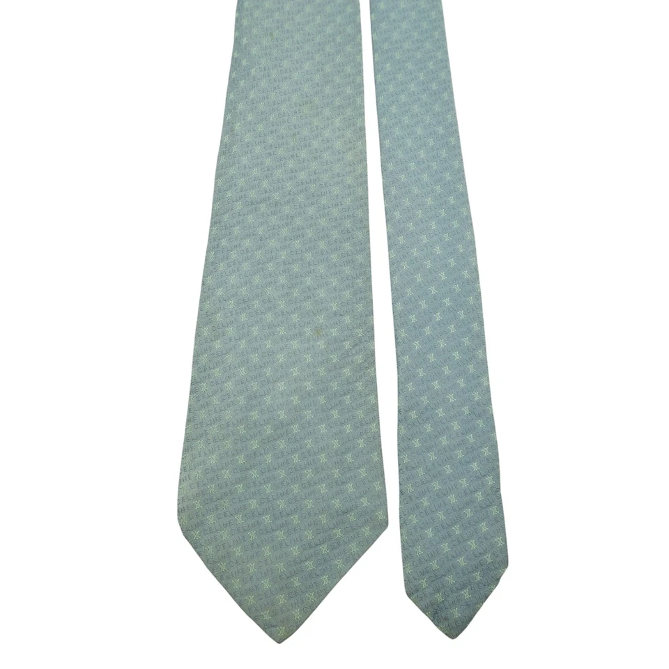 Corbata Celine seda azul claro geométrica Italia (impuesto de importación de EE. UU. incluido) Foto 3 de 4