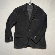 J Crew Corduroy Blazer Jacket Black Vintage Cord Mens XL