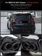 Carbon Fiber Exhaust Tips For Bmw X5 X6 X7 G05 G06 G07 M Sport Black Pair Carbon Fiber Exhaust Tips For Bmw X5 X6 X7 G05 G06 G07 M Sport Black Pair