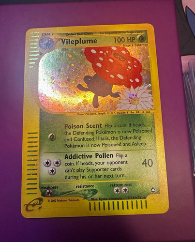 Pokemon TCG 2002 Vileplume H31/H32 Aquapolis Holo Rare Near mint!