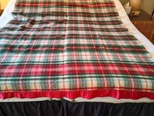 Vtg J.C.Penney "Golden Dawn" Tartan Plaid Wool Blanket 65"x85" Ships Free