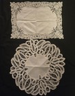 Two Battenburg Lace Table Toppers Doilies Grandma Cottage Core Free Ship — photo 1