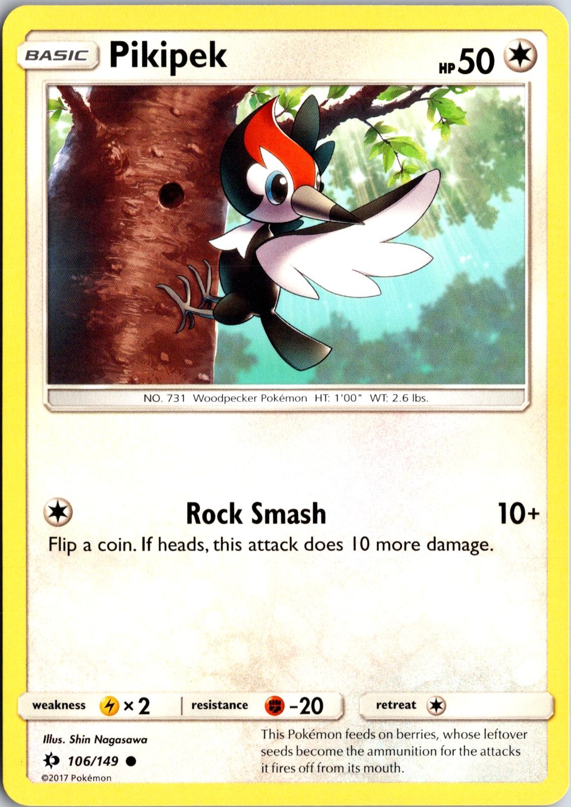 Pikipek 106/149 Near Mint Common SM Base Set Pokemon