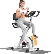 Cyclette Pieghevole Da Casa 4 in 1, Bicicletta Magnetica Pieghevole, Resistenza 