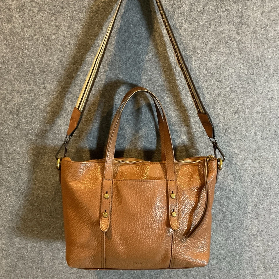 Bolso Bandolera FOSSIL Julia Cartera Carmelo Marrón Guijarro Cuero con Cartera a Juego Foto 2 de 4