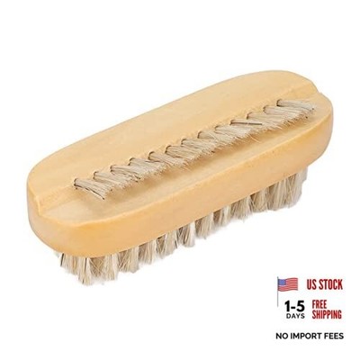Nail Brush Wooden Two-sided Hand and Nail Brush Fingernail Brush for Nail