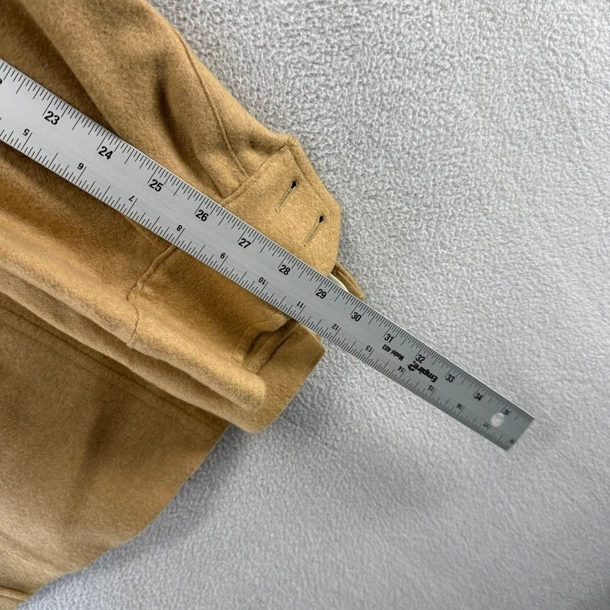 Vintage Hickey Freeman Jacket Men's 44 Large Brown Shirt Camel Hair Lined 70s - product detail image 6