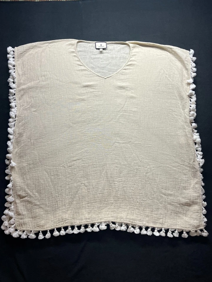 Tuckernuck Pomander Place White Cream Katie Caftan Cover-Up Size XS/S - Image 3 of 4