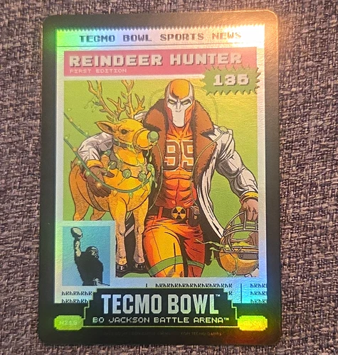 Upper Deck Tecmo Bowl Bo Jackson Battle Arena Reindeer Hunter #136 1st Edition